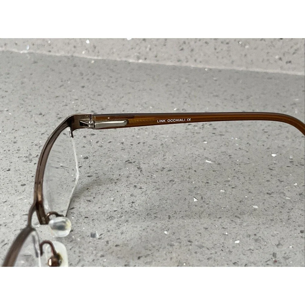 LINK OCCHIALI Eyeglasses LINK2008/N C.24 54-15-138 Brown FRAMES ONLY half rim